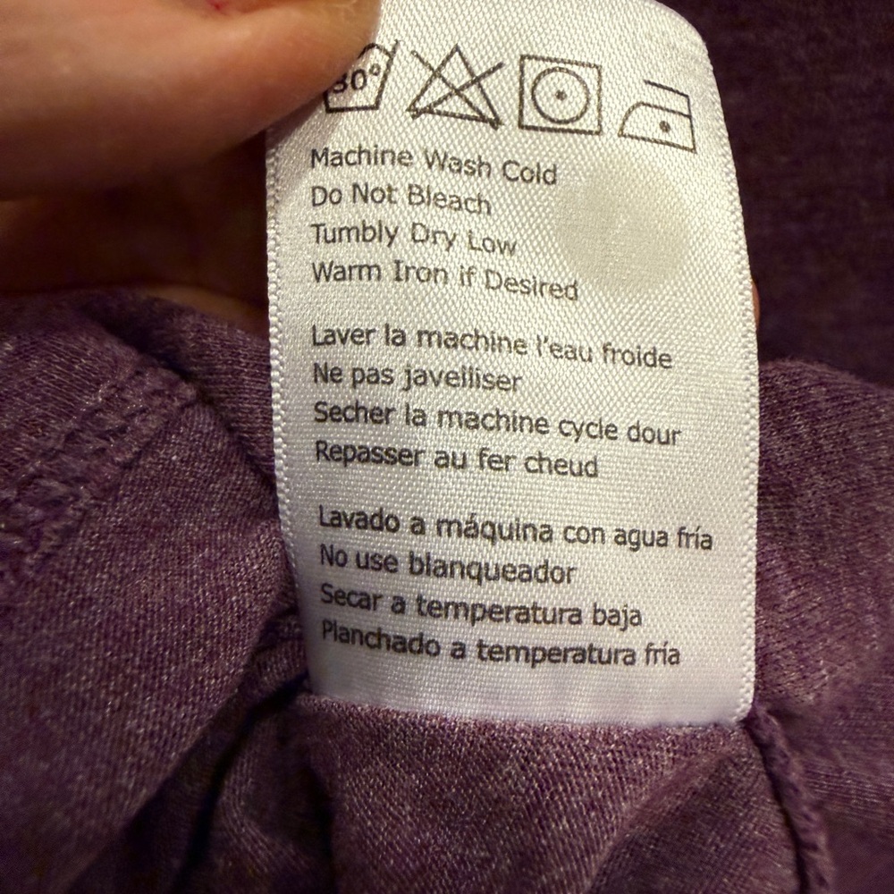 Tasc Performance Women’s Plum Organic Cotton Bamboo Long Sleeve T sz XL - Picture 7 of 9